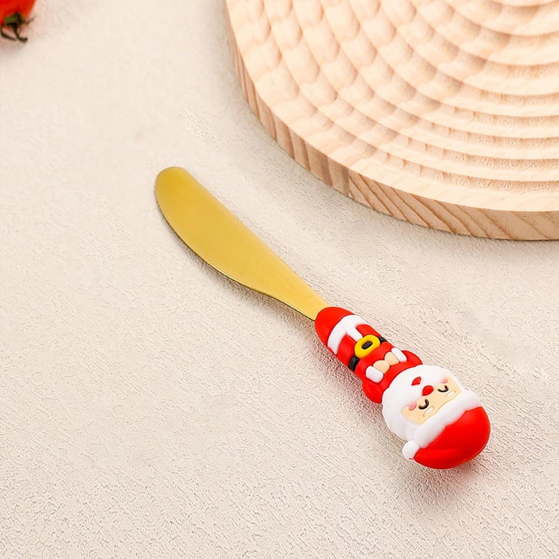 Boulder Bee Christmas Utensil Set | Reusable Portable Cutlery Set | Stainless Steel Knife Fork Spoons Gift Box | Includes Themed Utensils (Tree/Santa/Deer/Snowman) | Ideal Christmas Gift - Image 3